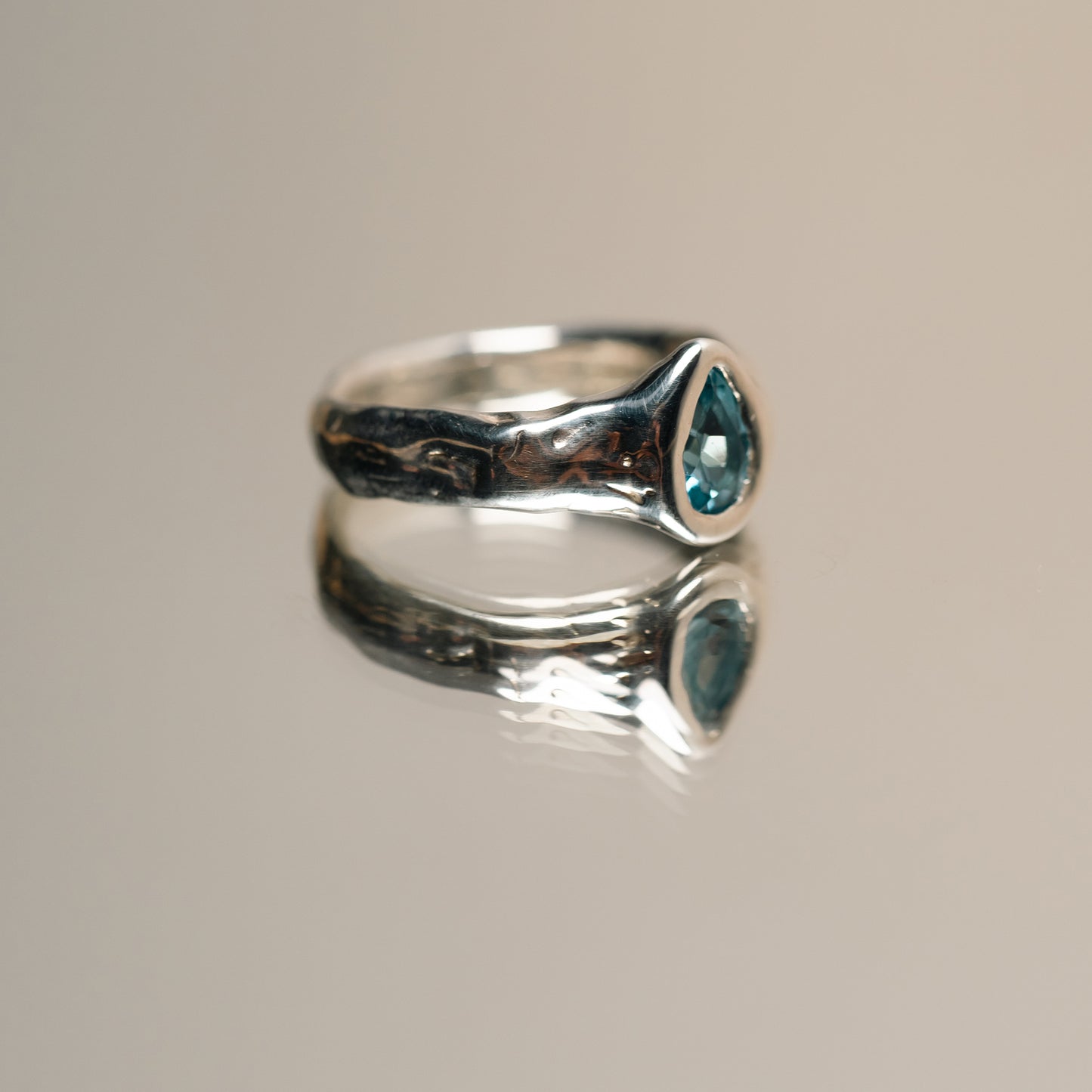 Silver Teardrop Topaz