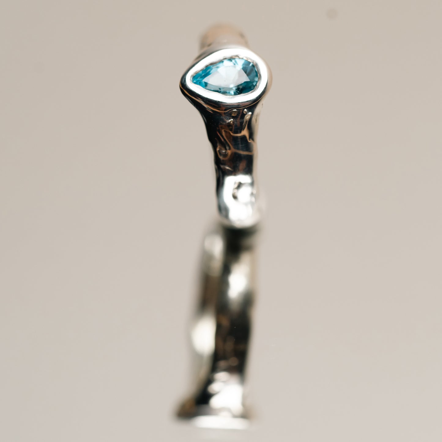 Silver Teardrop Topaz