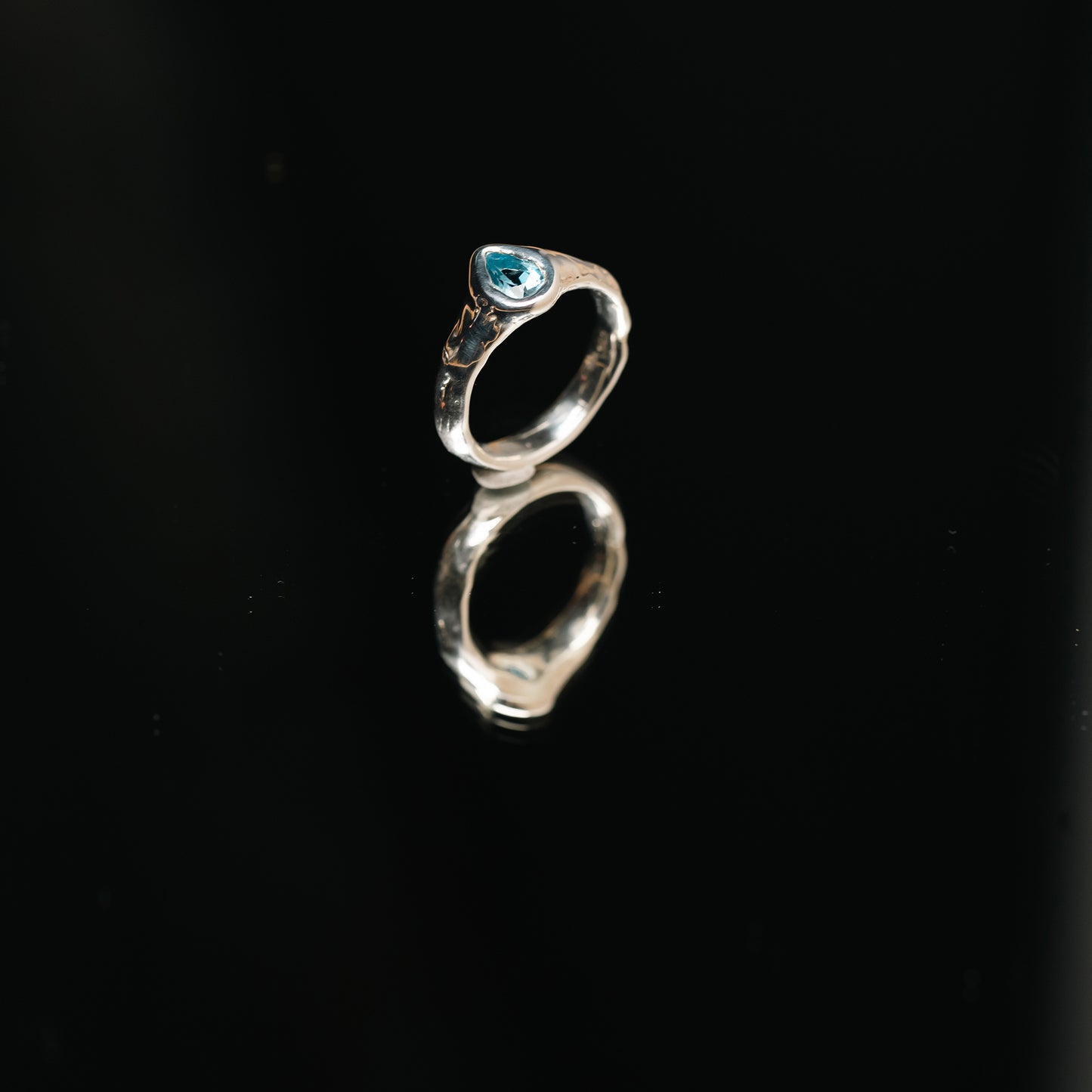 Silver Teardrop Topaz