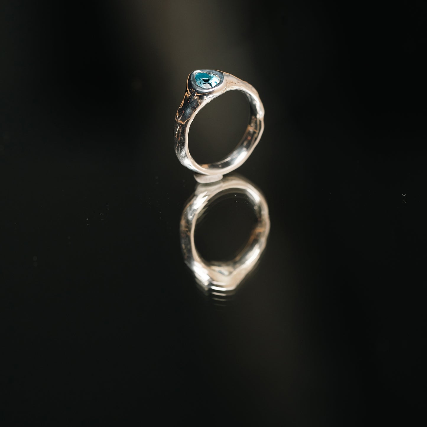 Silver Teardrop Topaz