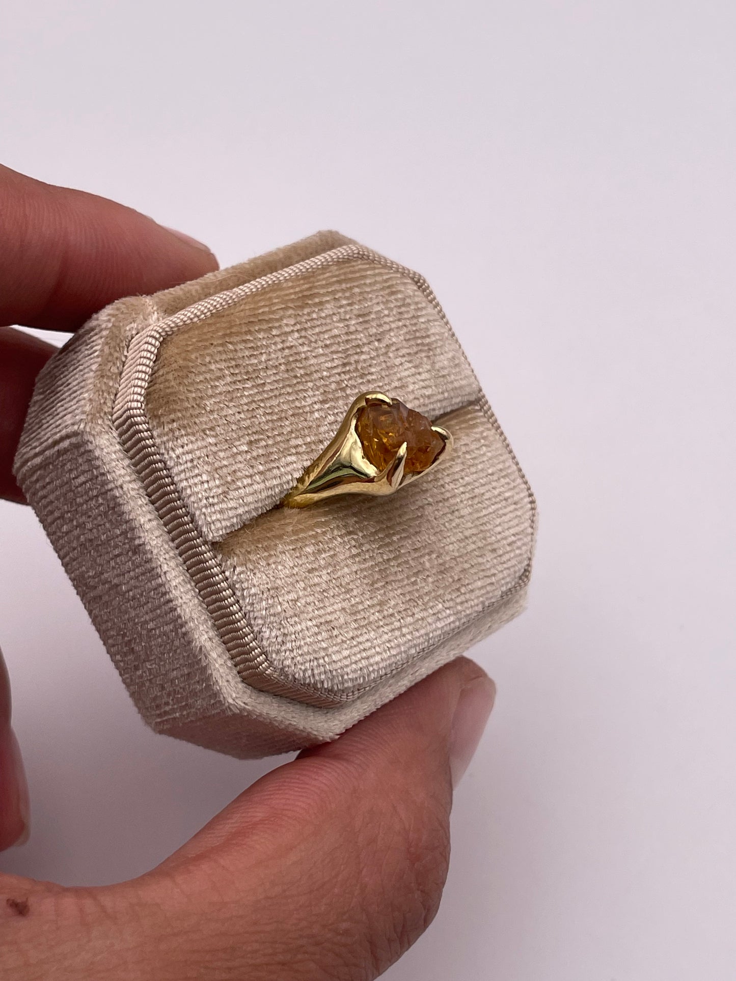 Positive Raw Citrine ring