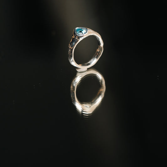 Silver Teardrop Topaz